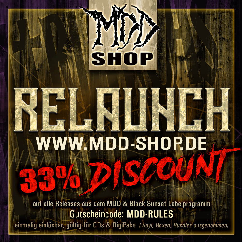 We relaunched our Online Shop and give you an 33% Discount on ALL Black Sunset &amp; MDD Releases (CDs/DigiPaks). Check it out: mdd-shop.de

#Metaltwitter #thrashmetal #metalcds #deathmetal #blackmetal #heavymetal #stoner #metalisthelaw #metalshop #powermetal #metalvinyl