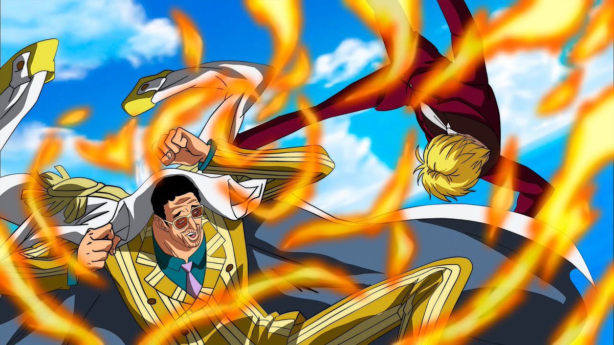 titanfv's tweet photo. Once Kizaru arrives at Egghead island what will happen? We know Luffy is currently busy with Rob Lucci and Zoro is just about to start fighting Kaku. That means this only leaves us with with one other person who can deal with an admiral on the island, Sanji vs Kizaru coming???😳 https://t.co/SLZJwMqs30