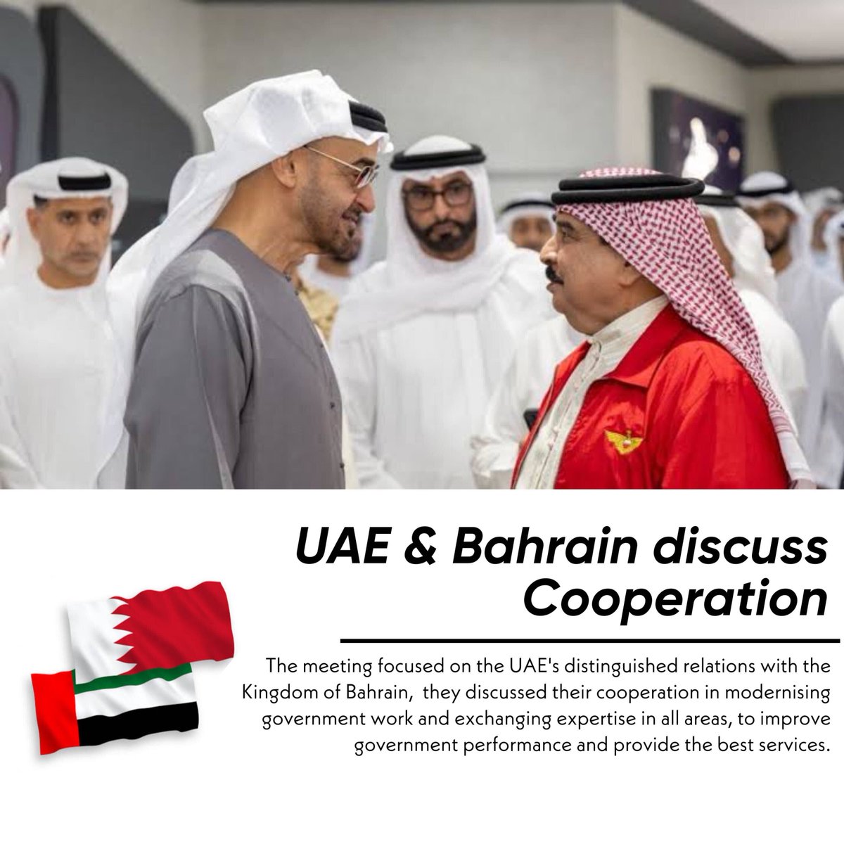 Since the UAE serves as an example for the world, I have hope that these two will be able to have fruitful discussions and form effective relationships. #Cooperation #StrategicPartnership #UAE #Bahrain