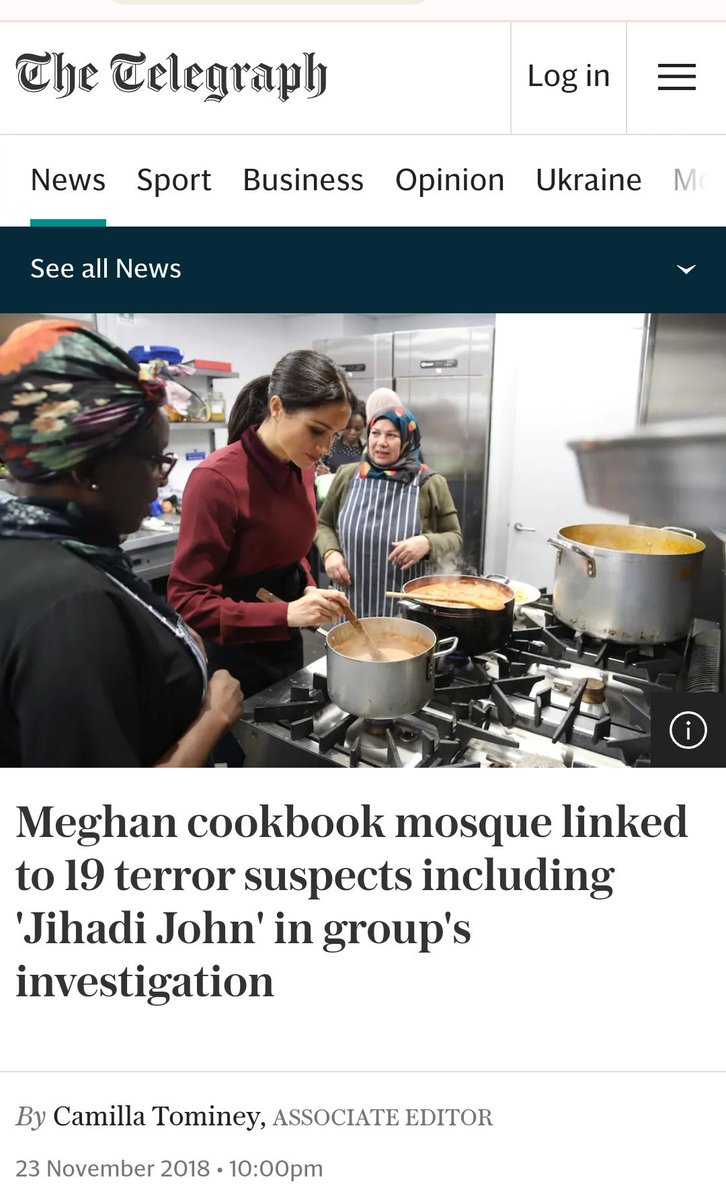 Eliana_bovenje's tweet photo. @thismorning @CamillaTominey @TomSwarbrick1 Camilla Tominey wrote this article and it is in the documentary #HarryAndMeghanNetfix
How can she accused this #HubbKitchen ladies with terrorist. This women didn't deserved it
#CamillaTomineyIsALiar https://t.co/iRrEJswhUC