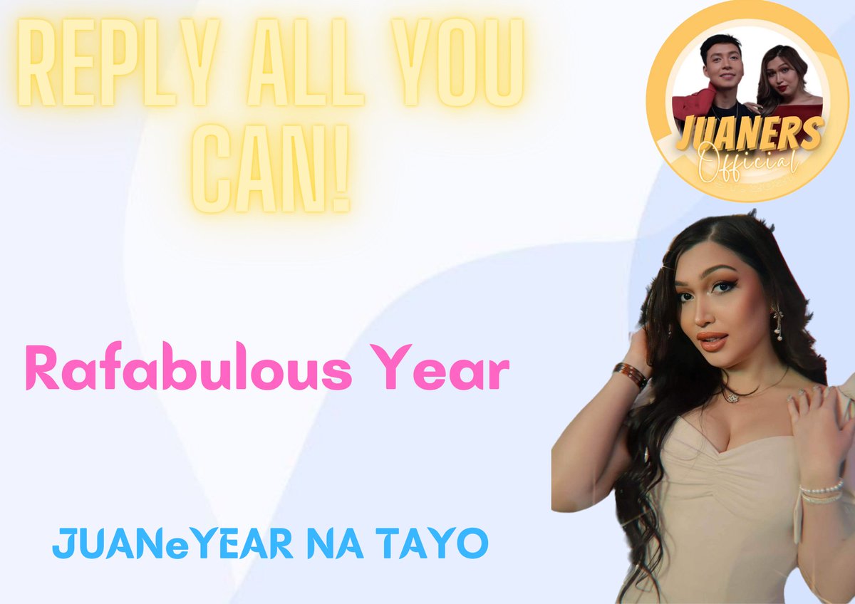 2nd Tag Booster is Out! Reply all you can! Along with our official Tagline! JUANeYEAR NA TAYO