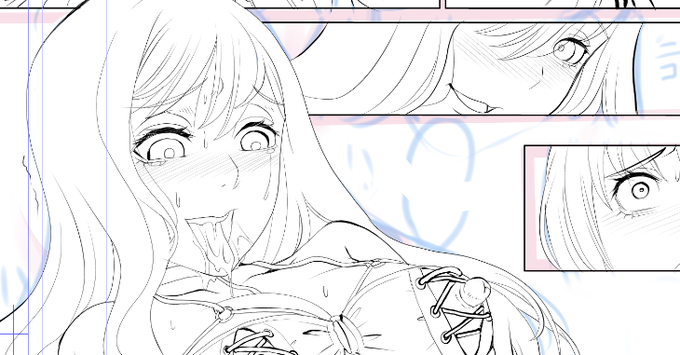 絵の力だけでこの人は人妻なんですよと納得させられるような描写力が自分にあるかというとちょっと疑問符がつくので矢印引っ張って「人妻」と注釈つける様な感じで描き進めようと思っています。 