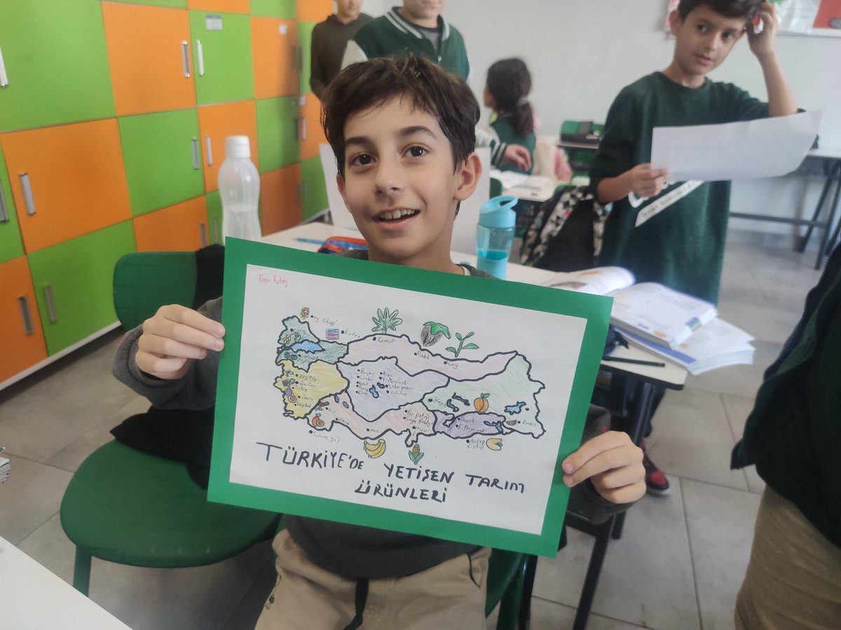 5. Sınıflarımız ile ülkemizde yetişen tarım ürünlerini harita üzerinde göstererek pekiştirdik.😊 <a href="/cigdemkarakas16/">Çiğdem Karakaş</a>