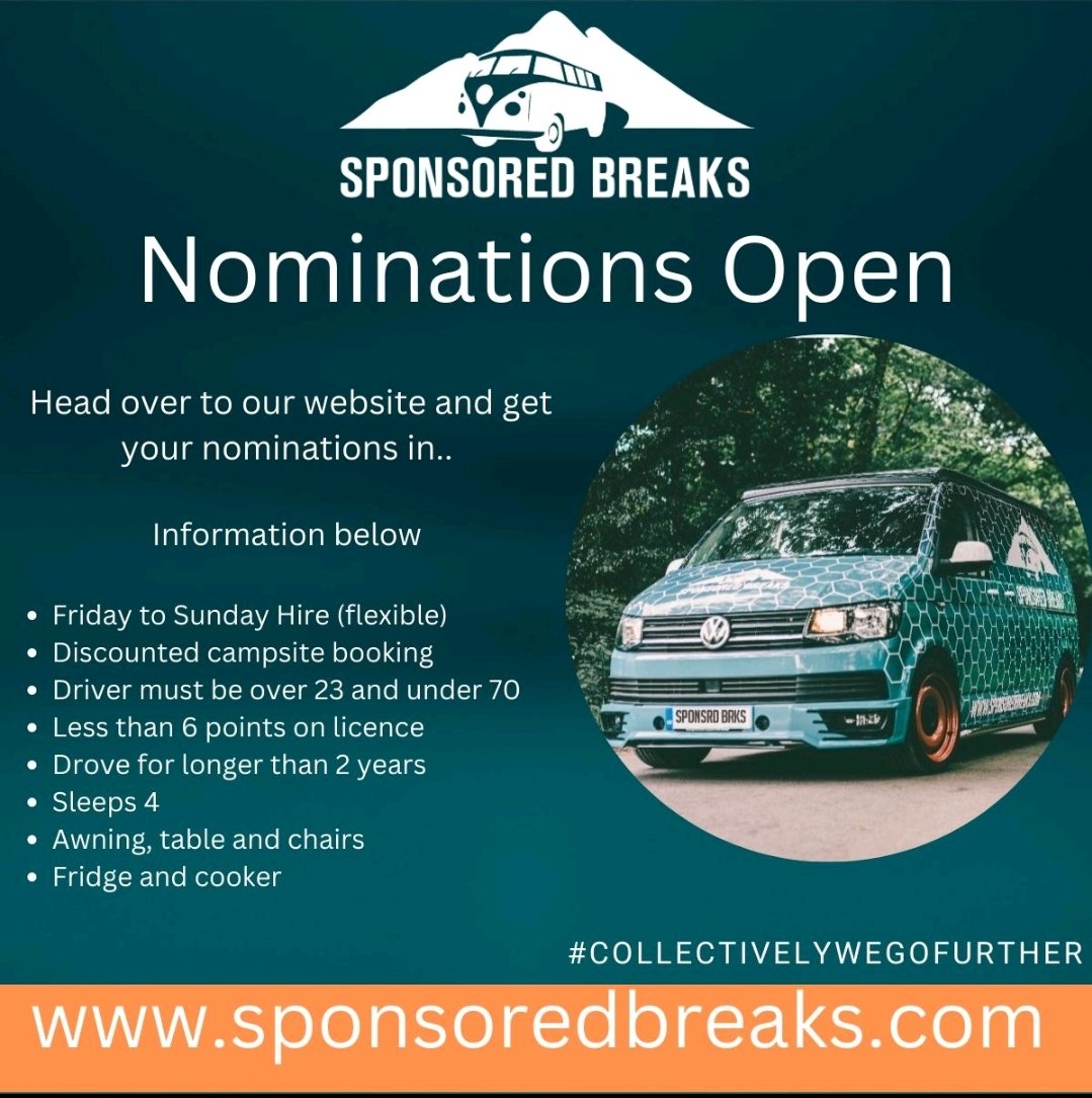 In 2023 we want to recognise outstanding people and gift them a free campervan break.

Visit our website and get nominating 😃

sponsoredbreaks.com 

A like and a retweet would mean so much to reach as many awesome people as possible.

#vanlife #celebrate #sbs #sbswinner #you