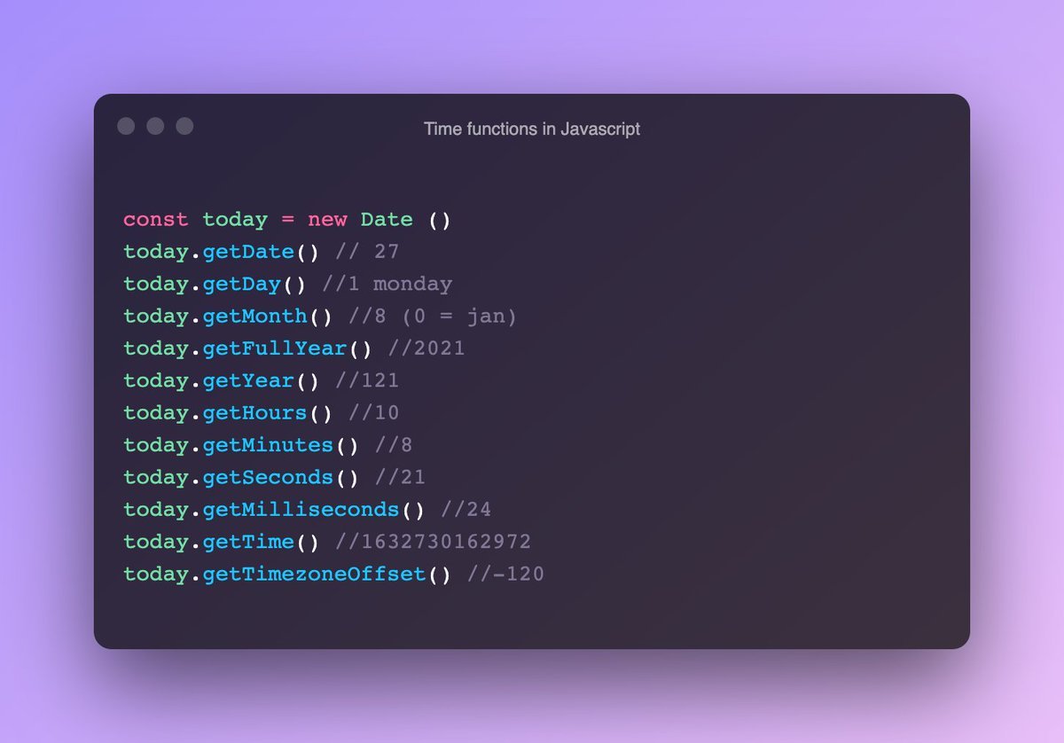 csaba_kissi's tweet image. Javascript Time functions with examples 👇