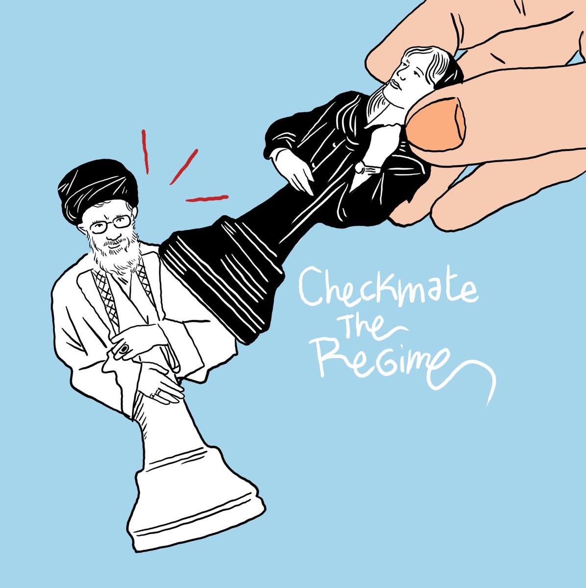 channeldraw's tweet photo. Checkmate the regime!

#JinJiyanAzadî #JinaMahsaAmini 
#مهسا_امینی #Mahsa_Amini https://t.co/GZDFUsvdtA