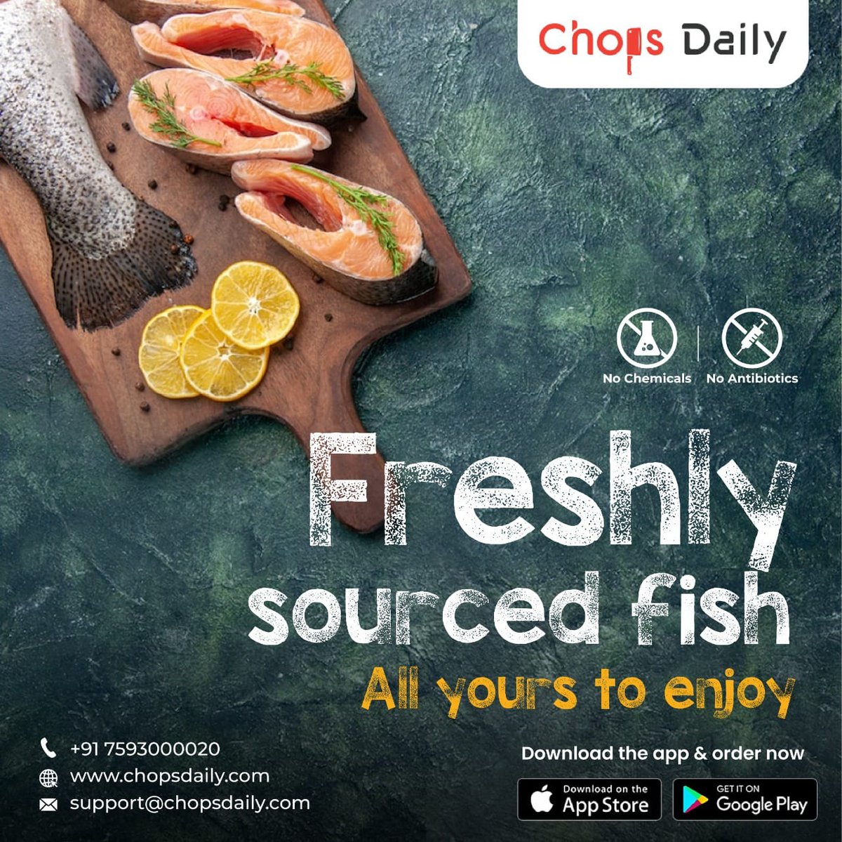 chopsdaily's tweet photo. Freshly sourced, processed, vacuum sealed and delivered to your doorstep. Order healthy and tasty fish through Chops Daily. What are you waiting for? Download the app now and get 50% off on your first order.

📞 Call us: 8815000050
https://t.co/paz9BJ9gkK https://t.co/NGDvXUok4x
