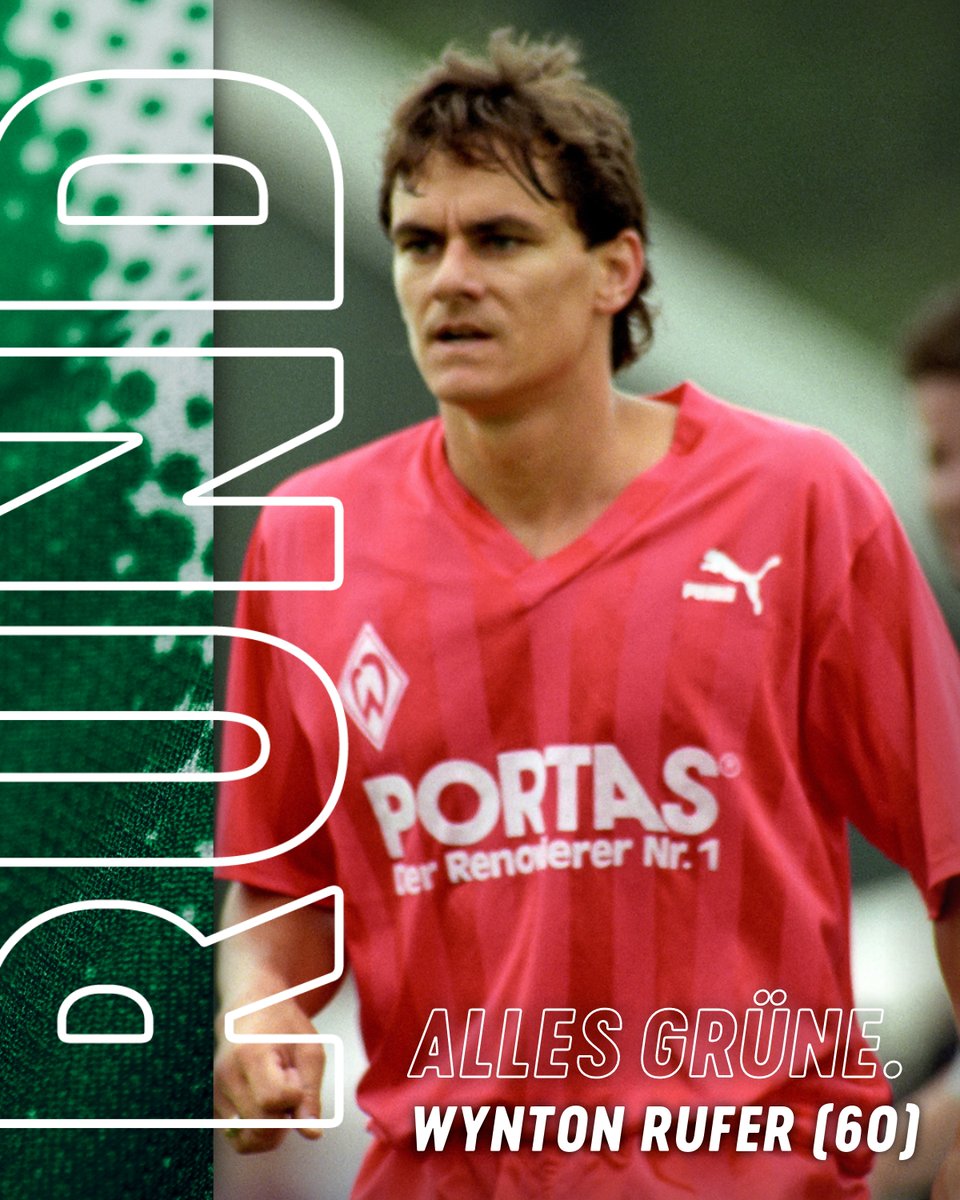 werderbremen's tweet photo. Wynton #Rufer feiert heute seinen 60. Geburtstag. Der ehemalige Werder-Stürmer wurde deutscher Meister und zweifacher Pokalsieger und gewann den Europapokal der Pokalsieger mit den Grün-Weißen 🙌
Alles Gute, Wynton! 🎉
👉https://t.co/hKsi1E9Krx
#Werder https://t.co/V0aPIoFpG8
