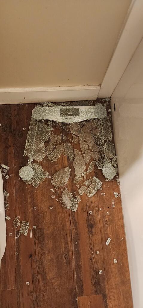 Mildly Interesting on Twitter: "My bathroom scale randomly exploded ...
