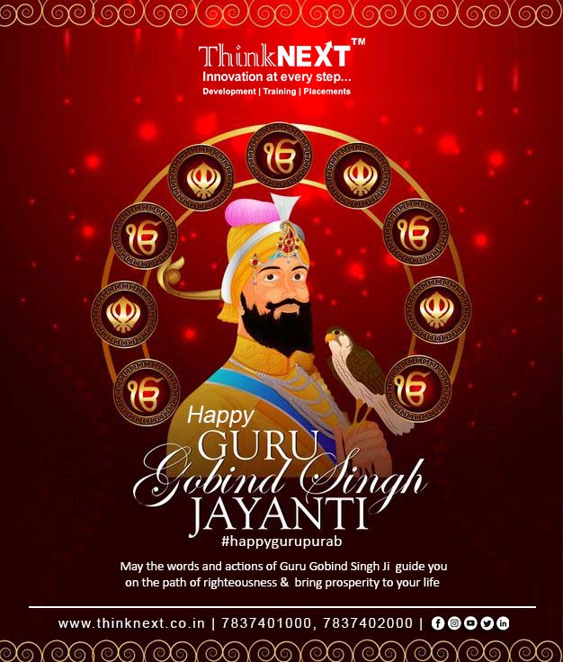 thinknextchd's tweet photo. May the words and actions of Guru Gobind Singh guide you on the path of righteousness and bring prosperity to your life.
ThinkNEXT Technologies Pvt. Ltd. Wishes you a very Happy Guru Gobind Singh Jayanti!

#ThinkNEXT #happygurupurab🙏🙏 #gurugobindsinghji #gurugobindsinghjayanti https://t.co/WljO3HkhOb