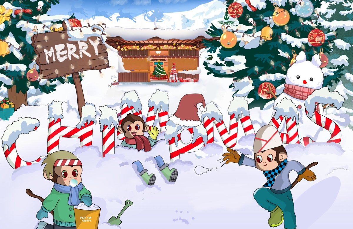 Merry Chimpmas🎄 <a href="/ChimpersAF/">ChimpersArt</a> 
After 3days (25hrs. of work) I finally finished my entry for #ChimpersAF .
I used my friends <a href="/rizerya/">rizerya</a> and <a href="/robapuros/">Robapuros.eth</a> <a href="/ChimpersNFT/">Chimpers Archived</a> for this one.

Drawn using meding app and finger see video in the subtweet.

Happy Holidays guys ❤️.