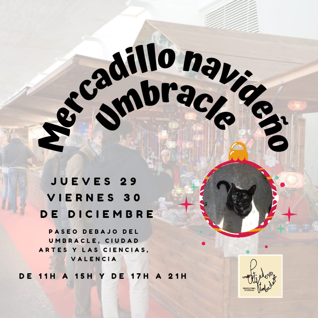 Pet_Trobades's tweet photo. ¡Hoy y mañana estaremos en el mercadillo navideño del Umbracle! 

No pierdas la última oportunidad del año para colaborar... Y de paso pedir alguno de nuestros productos a los Reyes Magos 😉 https://t.co/2Jt8tzXMLF
