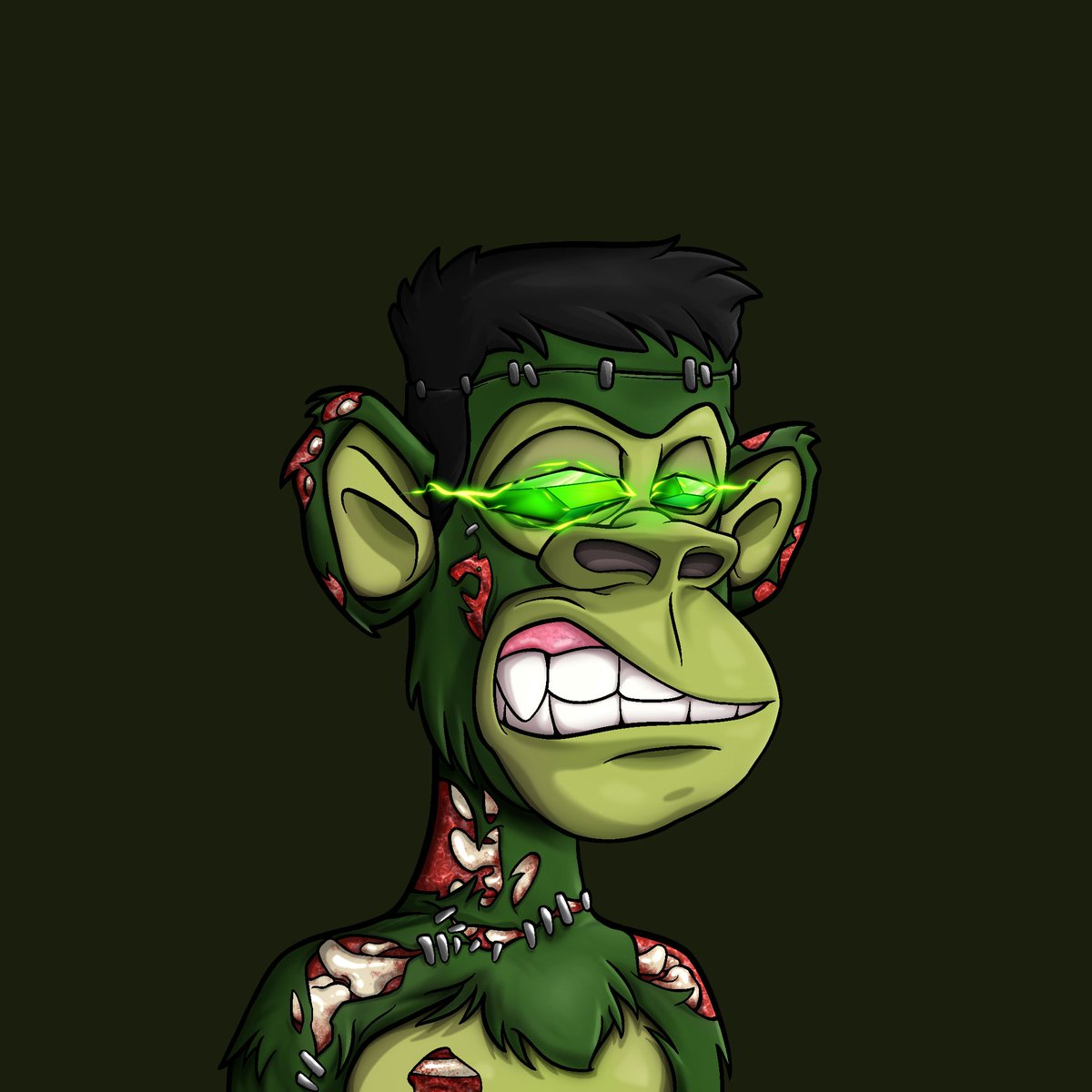 chipm0nkey's tweet photo. Made a big decision this morning and yoinked these two @ProjectRxnegade #RXApes "Monster" and "Captain Trippy McTrippyface" are now immutable on the blockchain.  I now have only six unyoinked apes... https://t.co/a8lkNufKKj