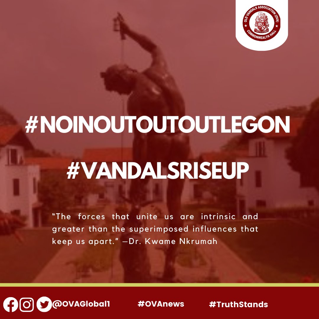 Ehansoni1's tweet photo. Twin drums sounds ! A Call by all Old Vandals.  Check your messages - Year Group pages! Ahuua! #TruthStands @OVAGlobal1

#NoInOutOutOutLegon #VandalsRiseup https://t.co/rrzGbmGAR2