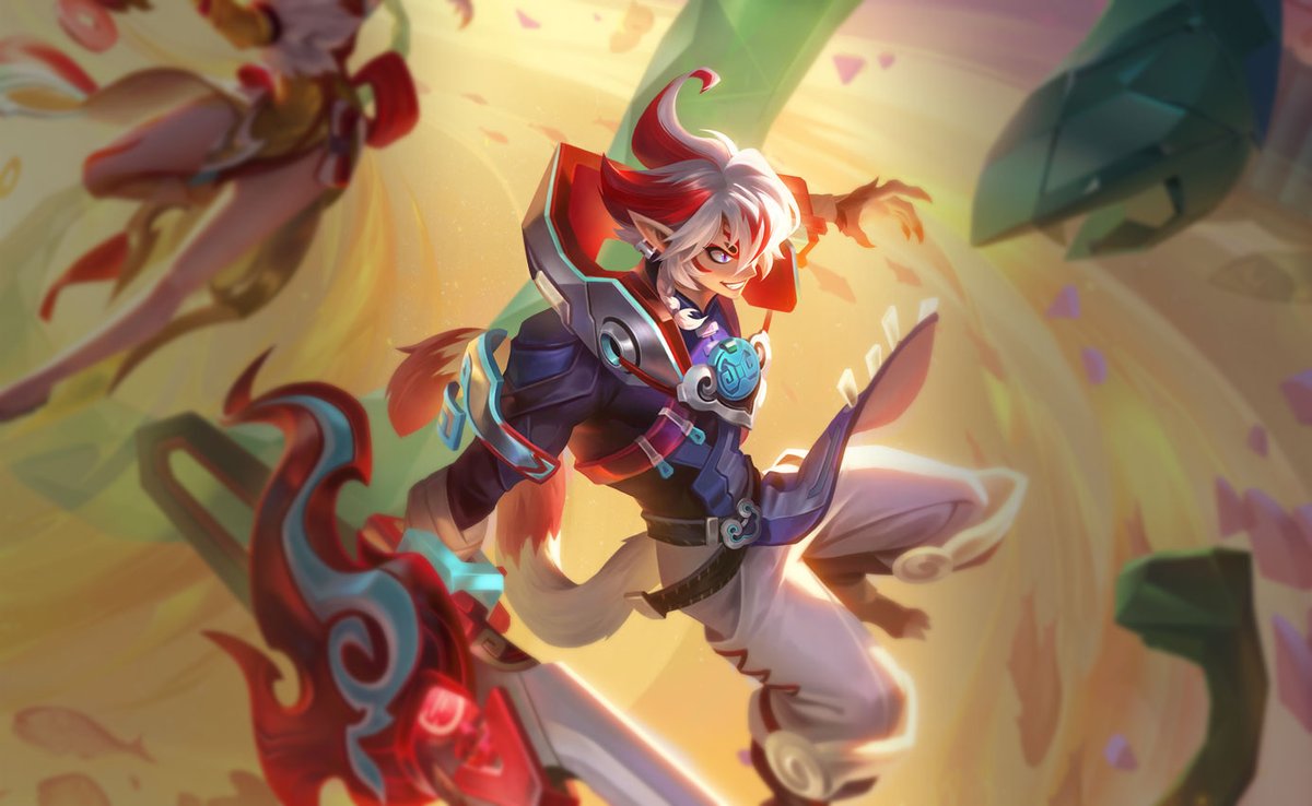 NOX_AOV_NEWS's tweet photo. New skin' Splash Art: Astrid, Wukong, Hayate, Slimz https://t.co/Fo7lFaoD3Y