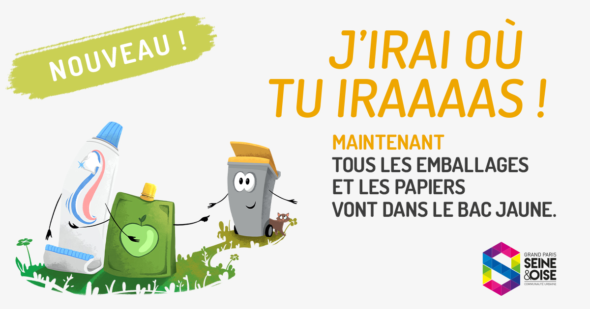 Bonne nouvelle pour la🌍!Dès le 1er janvier, fini le casse-tête du tri. Tous les emballages en plastique et métal : barquettes, pots de yaourt,capsules,tubes de dentifrice…seront à jeter dans le bac jaune. Objectif : trier + pour recycler +. +d'infos sur cutt.ly/D05Eun7