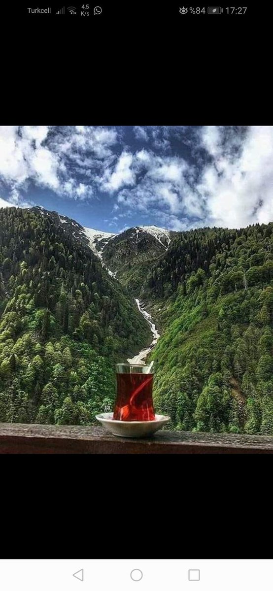 Çay var içersen manzara var seyredersen..