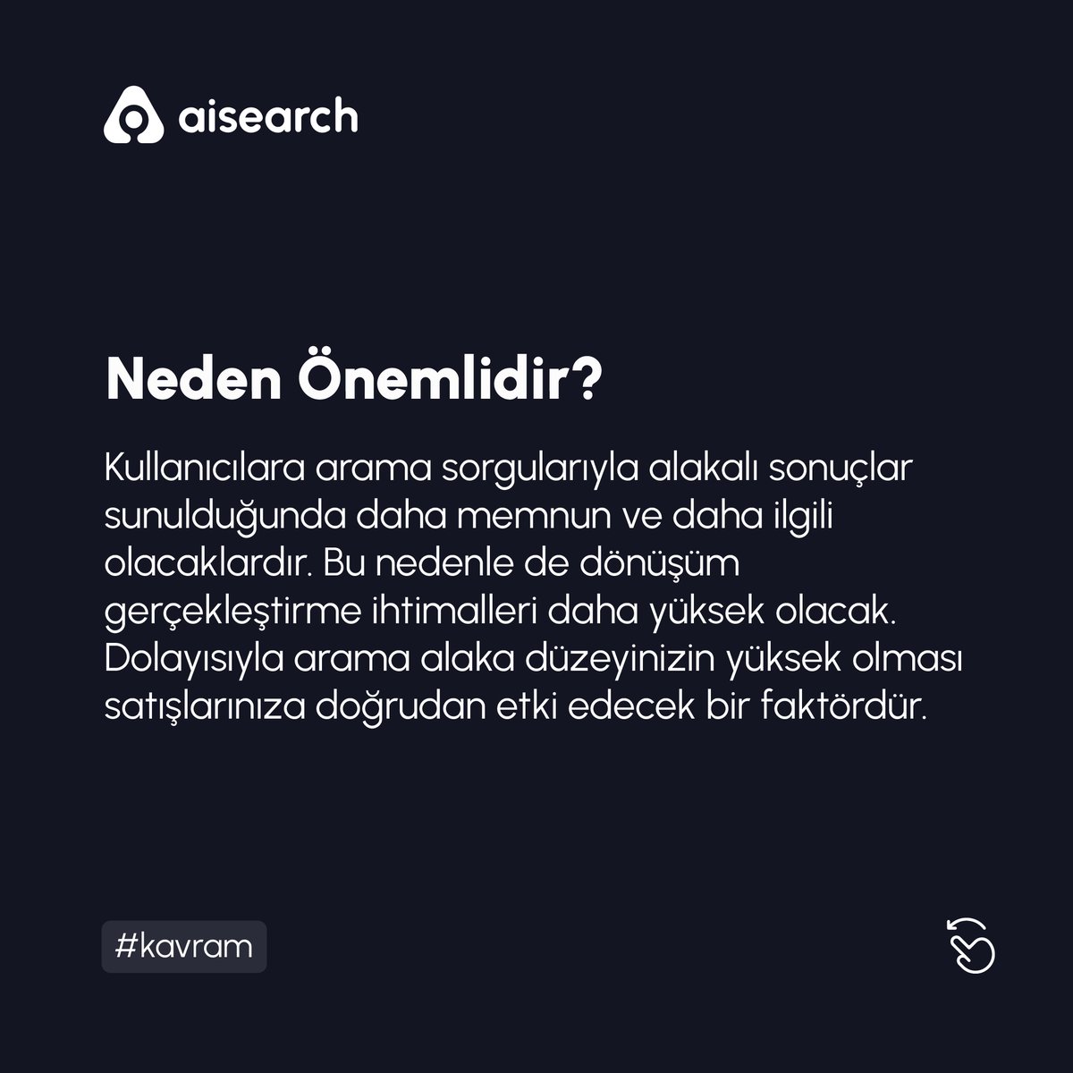 aisearchapp's tweet photo. Web sitelerde kullanıcılara doğru arama sonuçlarını sıralamak için arama alaka düzeyi büyük önem taşımaktadır.🔎 Peki arama alaka düzeyi nedir, neden önemlidir ve nasıl artırılır?🎯
.
.
.
.
#eticaret #eticaretsitesi #aramamotoru #satış #yapayzeka #dijitalpazarlama #siteiçiarama https://t.co/JdHmQDAX67