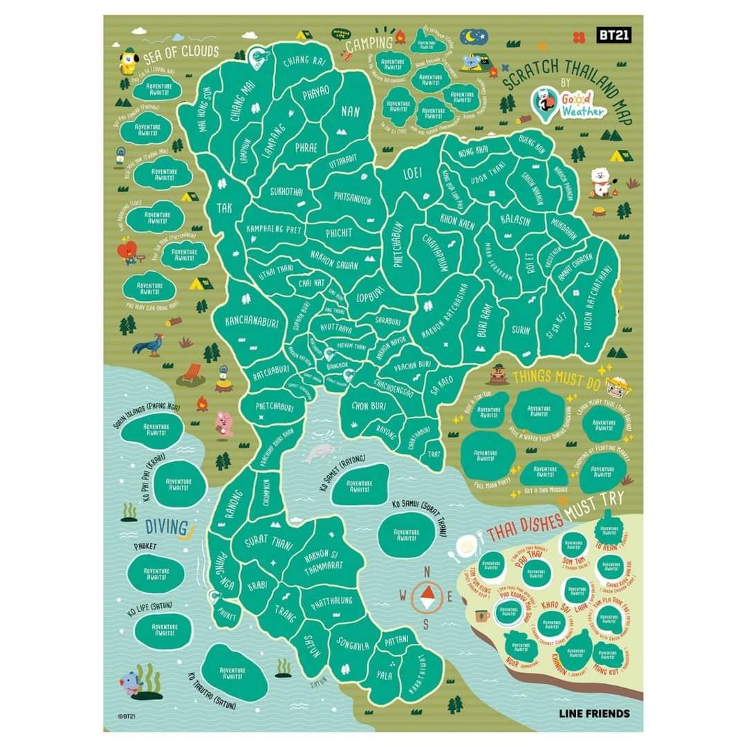 MayRshop's tweet photo. พร้อมส่ง🇹🇭
#GoodWeather #ScratchMap #แผนที่ขูด ประเทศไทย
#บันทึกการเดินทาง
•แผนที่น่ารักด้วยดีไซน์จาก Good Weather BT21
•วัสดุคุณภาพดี ขูดง่ายมากกก และมีปิ๊กขูดแถมทุกกระบอก
แผนที่ไทยราคา 590 บ.
 (ขนาด 40*30)
#ตลาดนัดlinefriends #BT21  #ตลาดนัดบังทัน #ตลาดนัดBTS #ตลาดนัดBT21 https://t.co/DMstVOH0xn