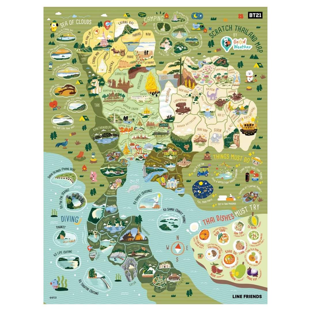 MayRshop's tweet photo. พร้อมส่ง🇹🇭
#GoodWeather #ScratchMap #แผนที่ขูด ประเทศไทย
#บันทึกการเดินทาง
•แผนที่น่ารักด้วยดีไซน์จาก Good Weather BT21
•วัสดุคุณภาพดี ขูดง่ายมากกก และมีปิ๊กขูดแถมทุกกระบอก
แผนที่ไทยราคา 590 บ.
 (ขนาด 40*30)
#ตลาดนัดlinefriends #BT21  #ตลาดนัดบังทัน #ตลาดนัดBTS #ตลาดนัดBT21 https://t.co/DMstVOH0xn