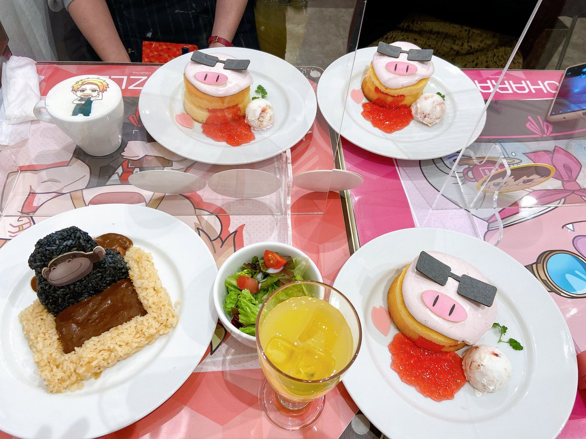 「ドズル社コラボカフェさんで忘年会してました〜!食べすぎた! 」|nene29のイラスト