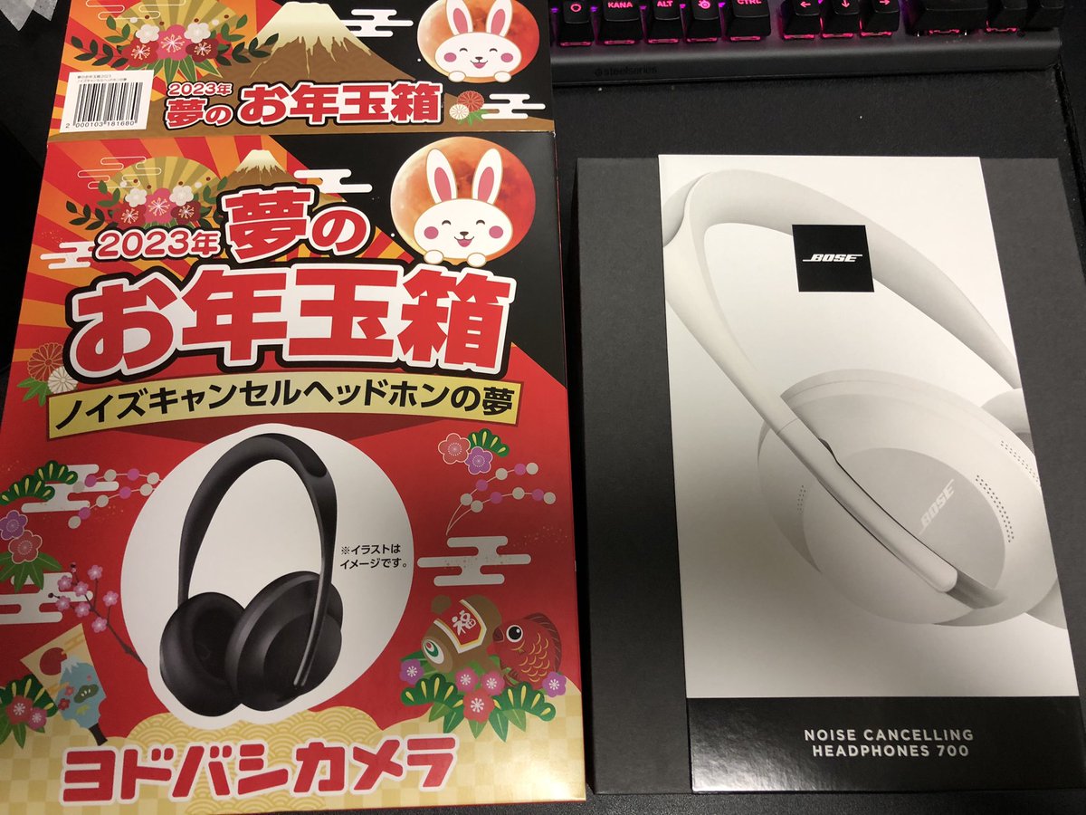 ヨドバシのノイズキャンセルヘッドホンの夢(2.5万円)はBoseのやつだっ