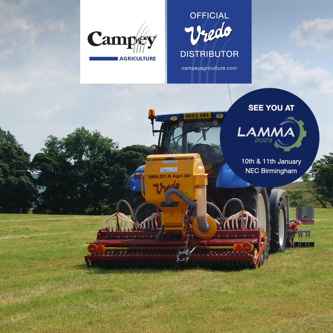 CampeyAgri's tweet photo. Are you coming to @lammashow it's fast approaching!🚜
We wanted to let you all know we will be exhibiting again on the 10th-11th of January 2023 at the NEC in Birmingham.
Come & see the latest from #CampeyAgriculture #Vredo #Overseeders #Imants #Spaders #Evers #Harrows https://t.co/5TUbDSNQbM