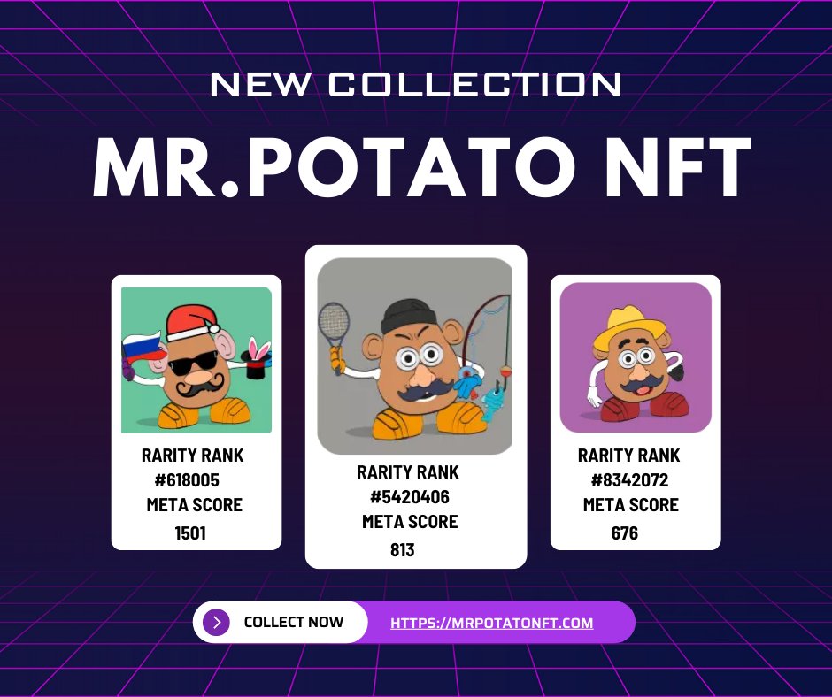 MrPotatoNFT2's tweet photo. New Collection | Mr.Potato NFT.
https://t.co/O1ckw2sMvB
#nft #NFTA #nfte #nftmyers #NFTS #nfto #marketing #marketingonline #marketingstrategy #online #cryptocurrency #forex #bitcoin #bitcoinprice #entrepreneur #forextrader #bitcoins #trading #investment #business https://t.co/cYPq8dZbsN