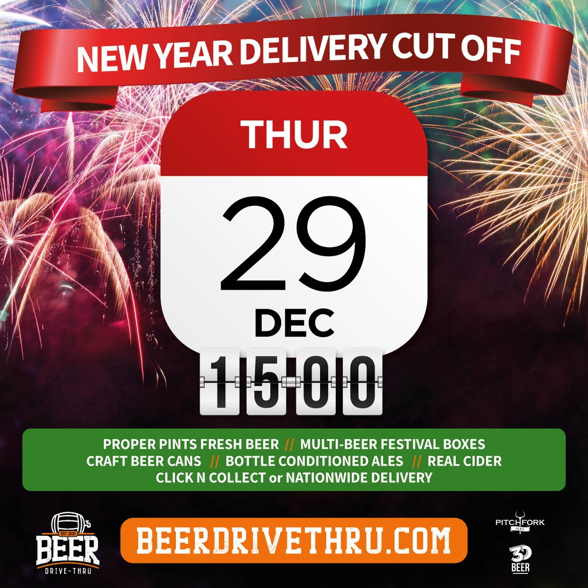 Todays times for how we can serve you with beer... clicking and collecting? 11am to 5pm is your thing with orders cutting off at 3.30pm. Local deliveries happen tomorrow, order cut off is TODAY at 3pm - scoot your mousey, finger pressy thing at this link to order yours now... ...