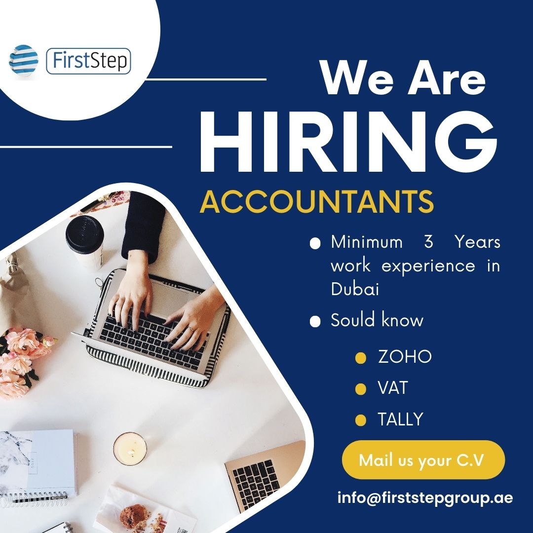 We are #hiring accountants for our Firm!
Interested candidates send your CVs to info@firststepgroup.ae
#jobs #UAE