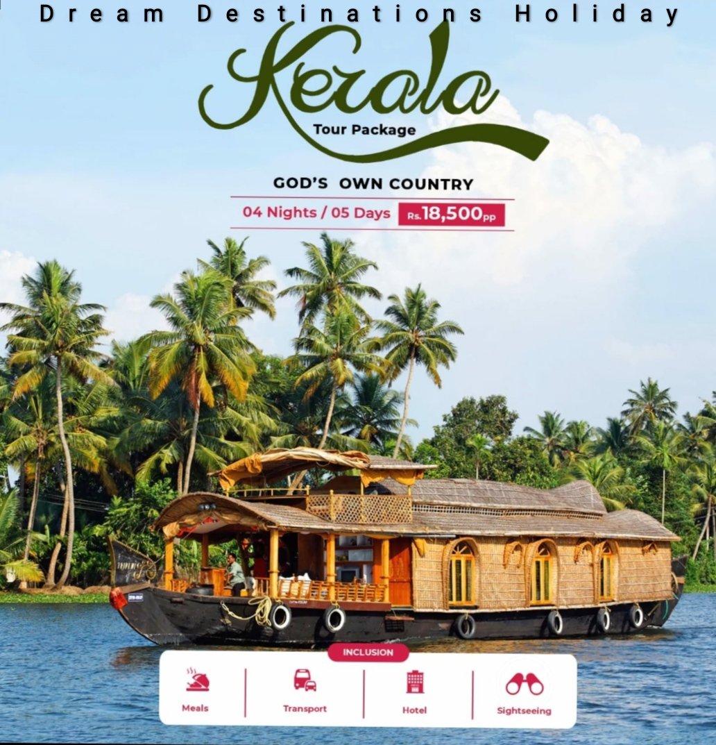 Book you kerala package with us .

Call @9893077179

#dreamdestinationsholiday #dreamdestinationsholidayjhansi #kerala #keralatrip #keralatourism #keralavibes #karalaphotography #munnar #alleppey #thekaddy