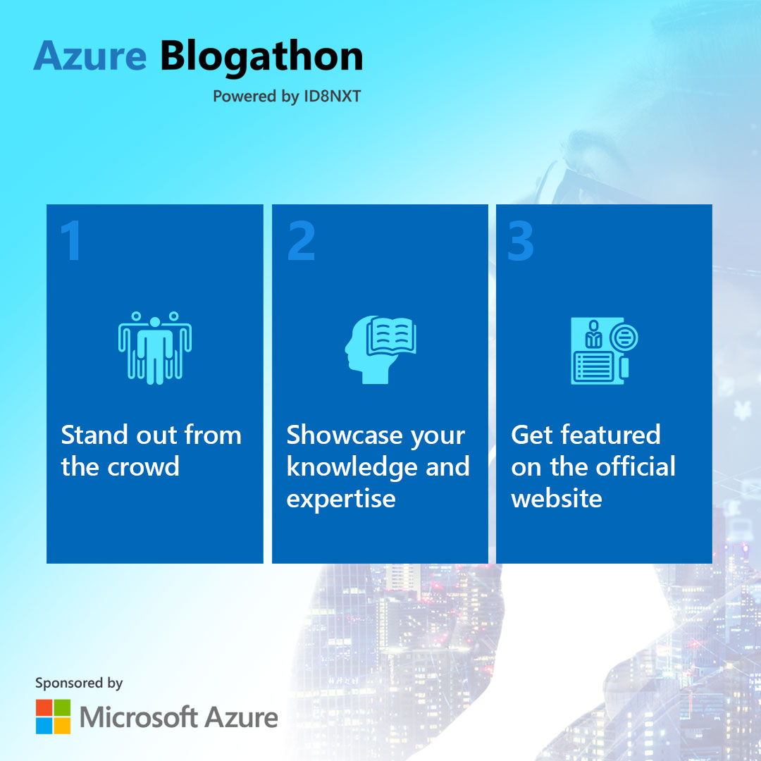 Choose a great topic for the Azure Blogathon! Relevant, engaging subjects can make all the difference in the success of your blog post. Find a topic that excites and motivates you for the best results.

#AzureBlogathon #Blogging