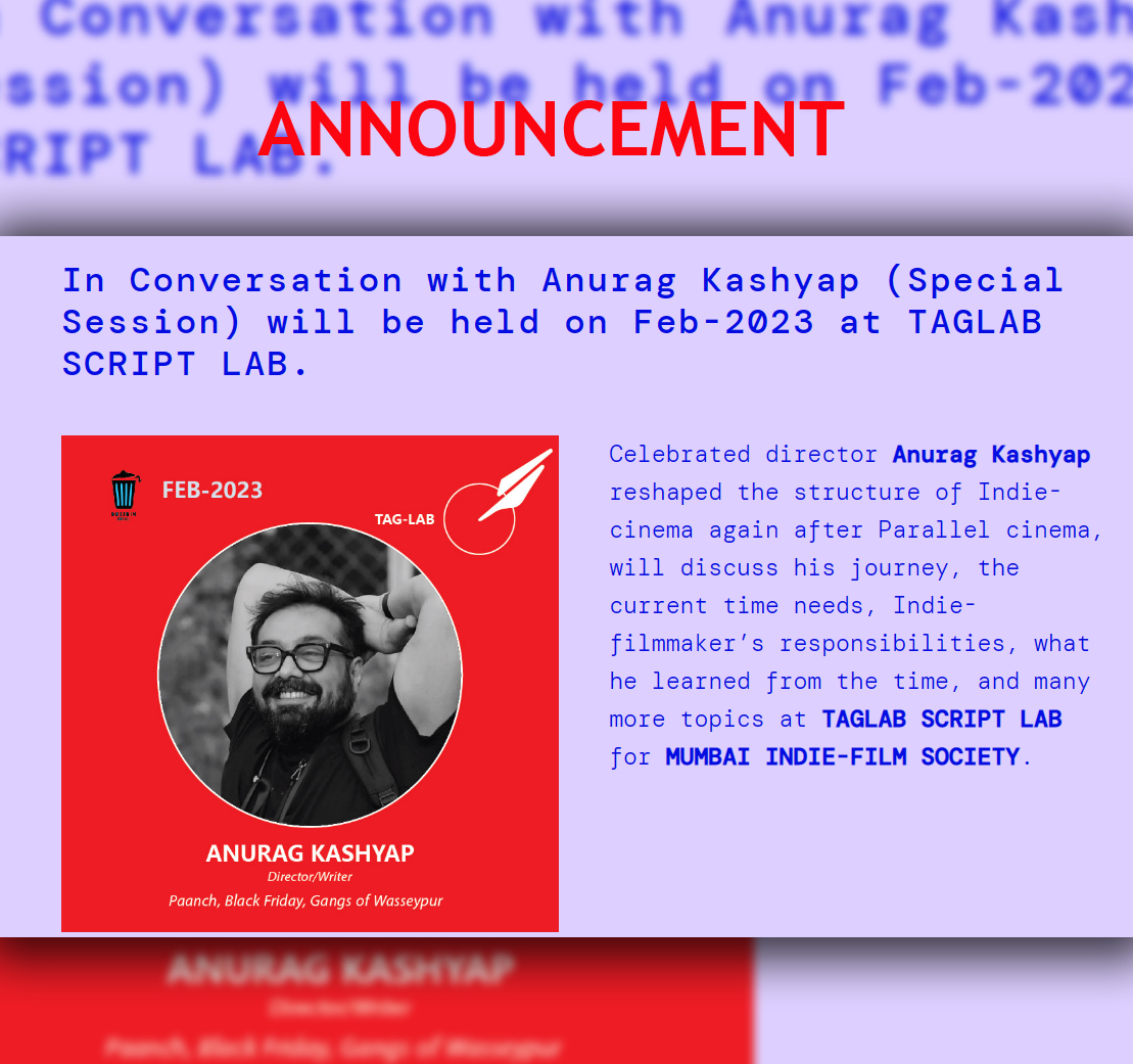 MumbaiIndiefilm's tweet photo. #announcement #taglabproject #AnuragKashyap
https://t.co/1aSAbFFK72
#badrinaathsabat #Taglab #MumbaiIndiefilmSociety
@BadrinathSabat #BadrinaathSabat
@anuragkashyap72 https://t.co/yaYtMjArsX