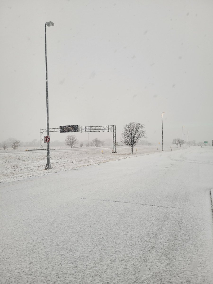 Here are the weather conditions near North Platte currently. Slick roads with reduced visibility.