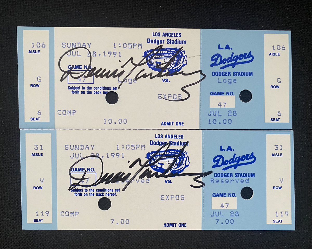 ExposFest's tweet photo. Billet complet signé par Dennis Martinez de son match parfait. 
#Expos #ElPresidente #ElPerfecto  💥150$ 🇨🇦💥
Dennis Martinez Full ticket signed from his Perfect Game. https://t.co/Lm90OOEEXX