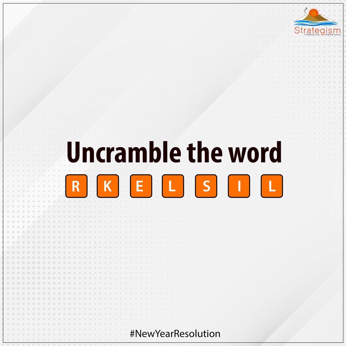 🧩Puzzle out the word from the Image. Mention answers in comment section below. 

Correct answers will get 25% discount on courses. 

#uncramble #puzzle #word #find #thursday #guesstheword #newpost #strategism #drsamswapn #knowledge #learning