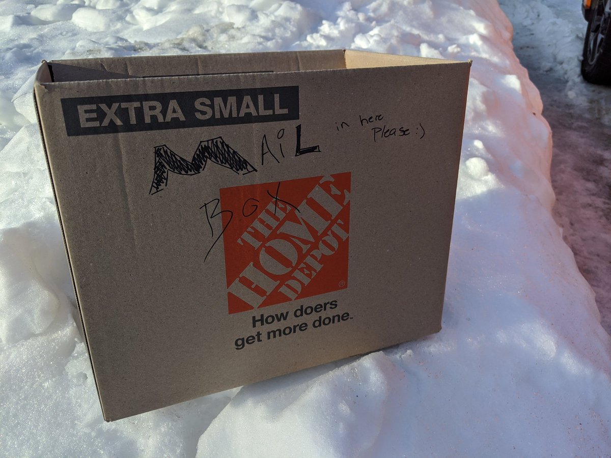 I'm sorry mailman if you come today, I gave up shoveling 😭 still fresh from surgery and this snow is dennnnnnse.