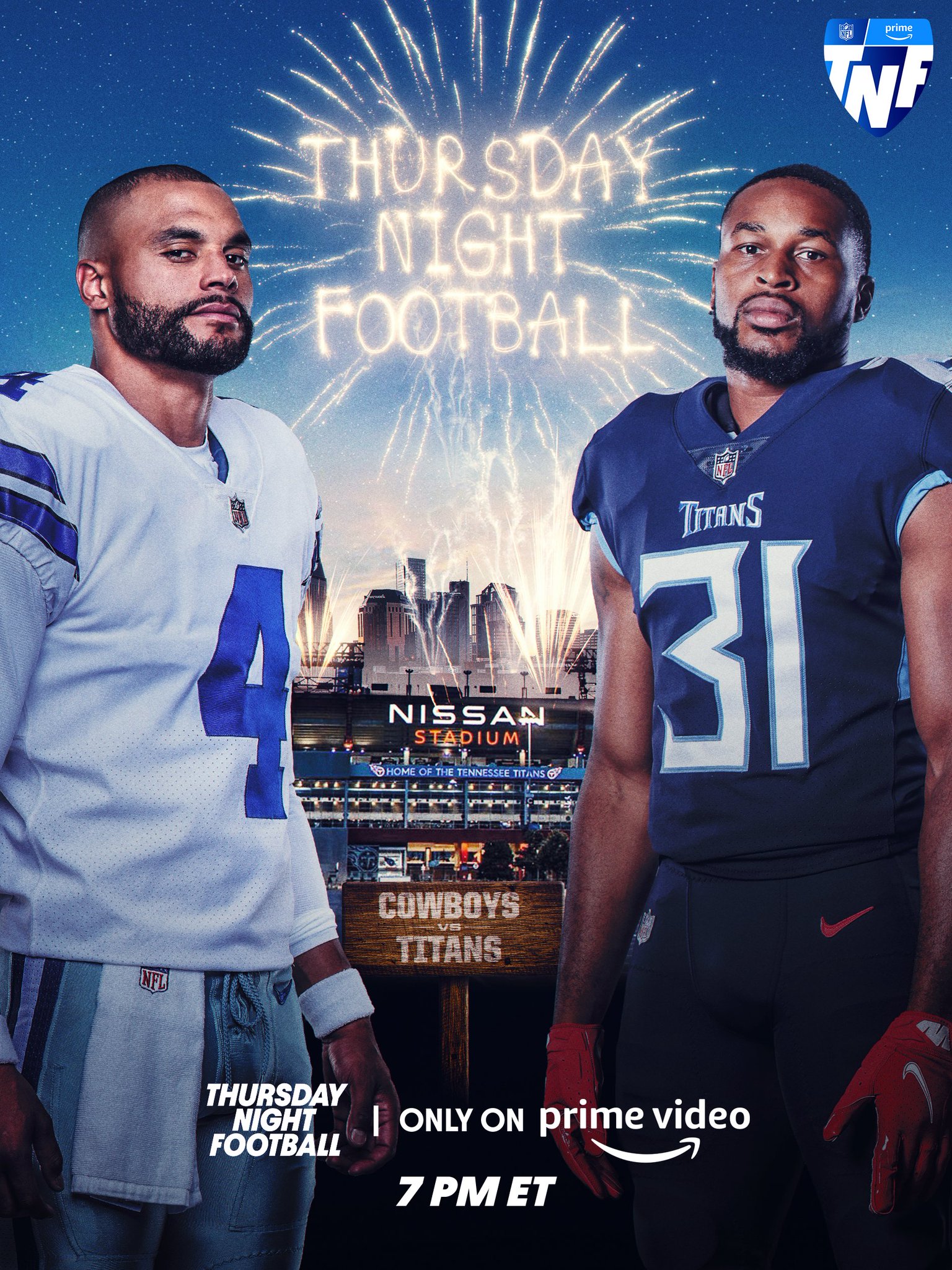 Dallas Cowboys vs. Tennessee Titans (12/29/22) Watch  Prime Video,  NFL Week 17 online