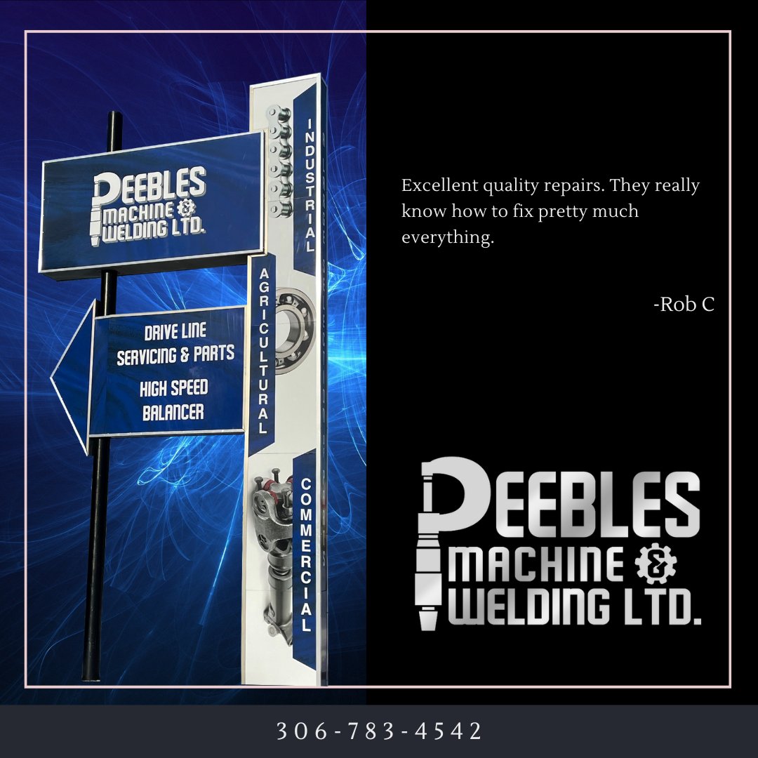 Peeblesmachine's tweet photo. We have built a reputation for providing quality workmanship and fair pricing to the parkland for over forty years. We have served thousands of customers like Rob!
#peeblesmachine #renoldsrollerchain #lineboring #timkenbearings #ptoparts #driveshafts #timkenbearings #lineboring https://t.co/B9RmkuVQVy
