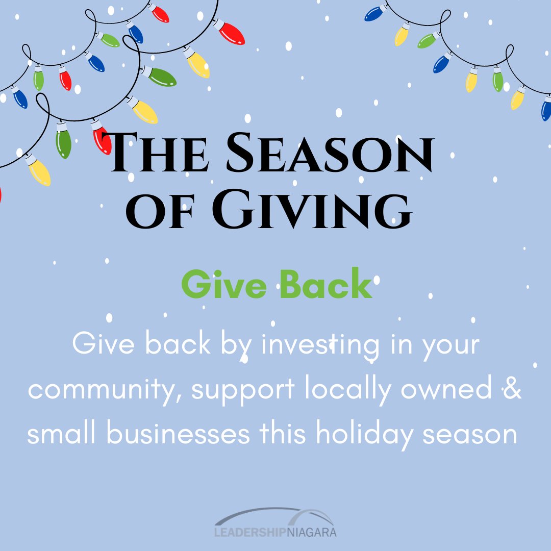 #Shopsmall #shoplocal. Invest in your community this holiday season by supporting locally-owned businesses.
.
.
#niagaracounty #webringouttheleaderinyou #leadership #wny #community #niagarafalls #niagara #legacy #impact