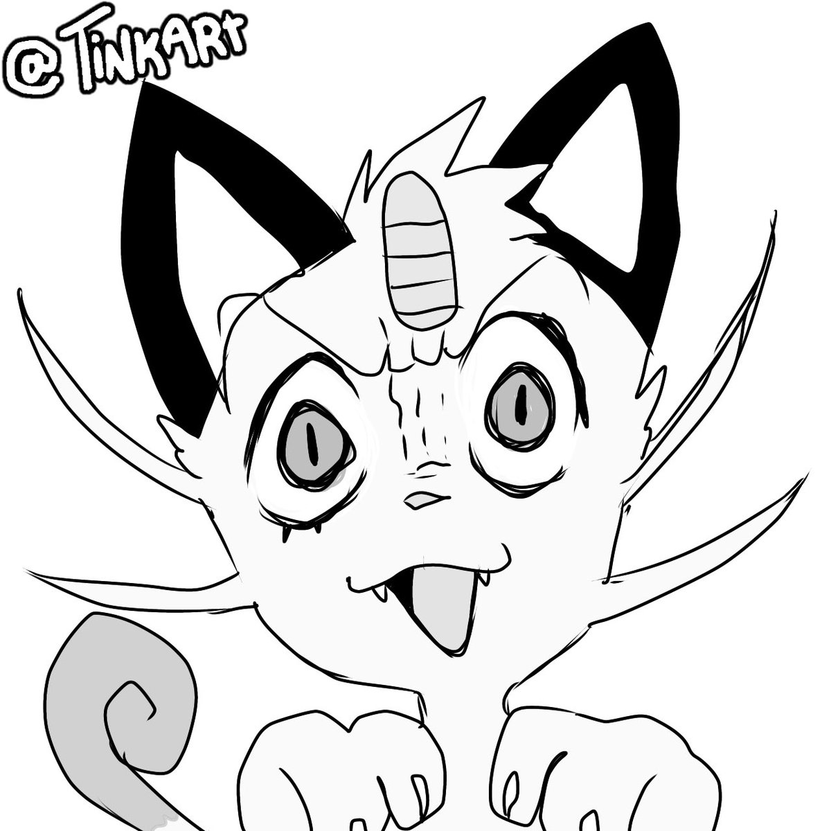 Tinkartoon's tweet photo. Marramiau 

#meowth #teamrocket #pokemon #sketch https://t.co/IhW88fa5Zq
