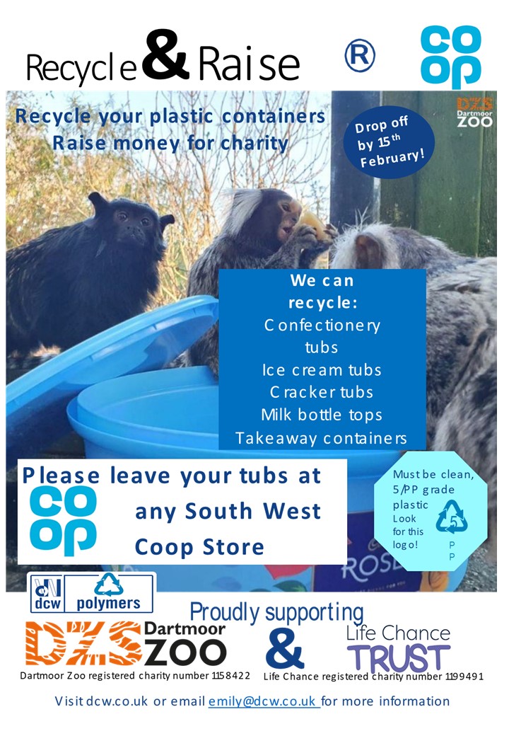 If you've eaten all your Christmas sweets and now have empty tubs, don't forget you can drop them into any South West @Coop store and we will recycle them through @DevonContractWaste and raise money for <a href="/DartmoorZoo/">Dartmoor Zoo</a> and @LifeChanceTrust
#recycle
#raise
#charity
#savetheplanet