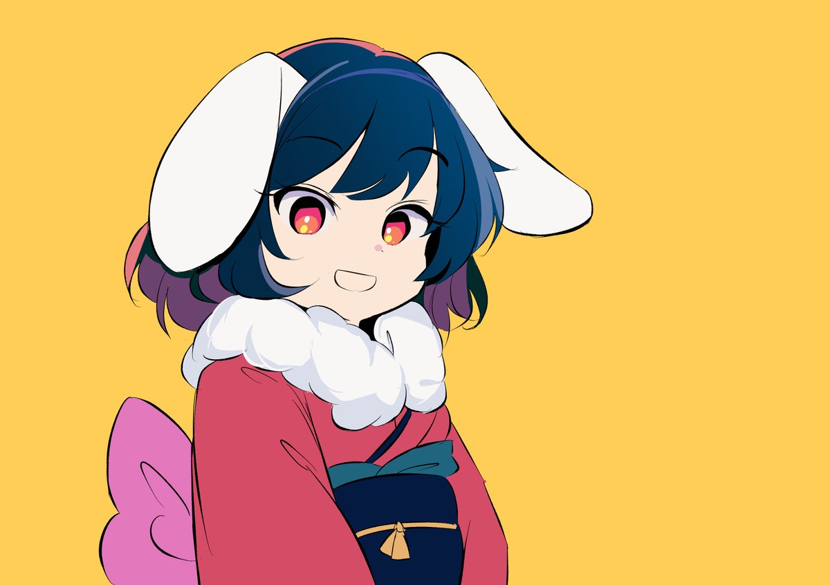 inaba tewi 1girl solo animal ears rabbit ears kimono japanese clothes smile  illustration images