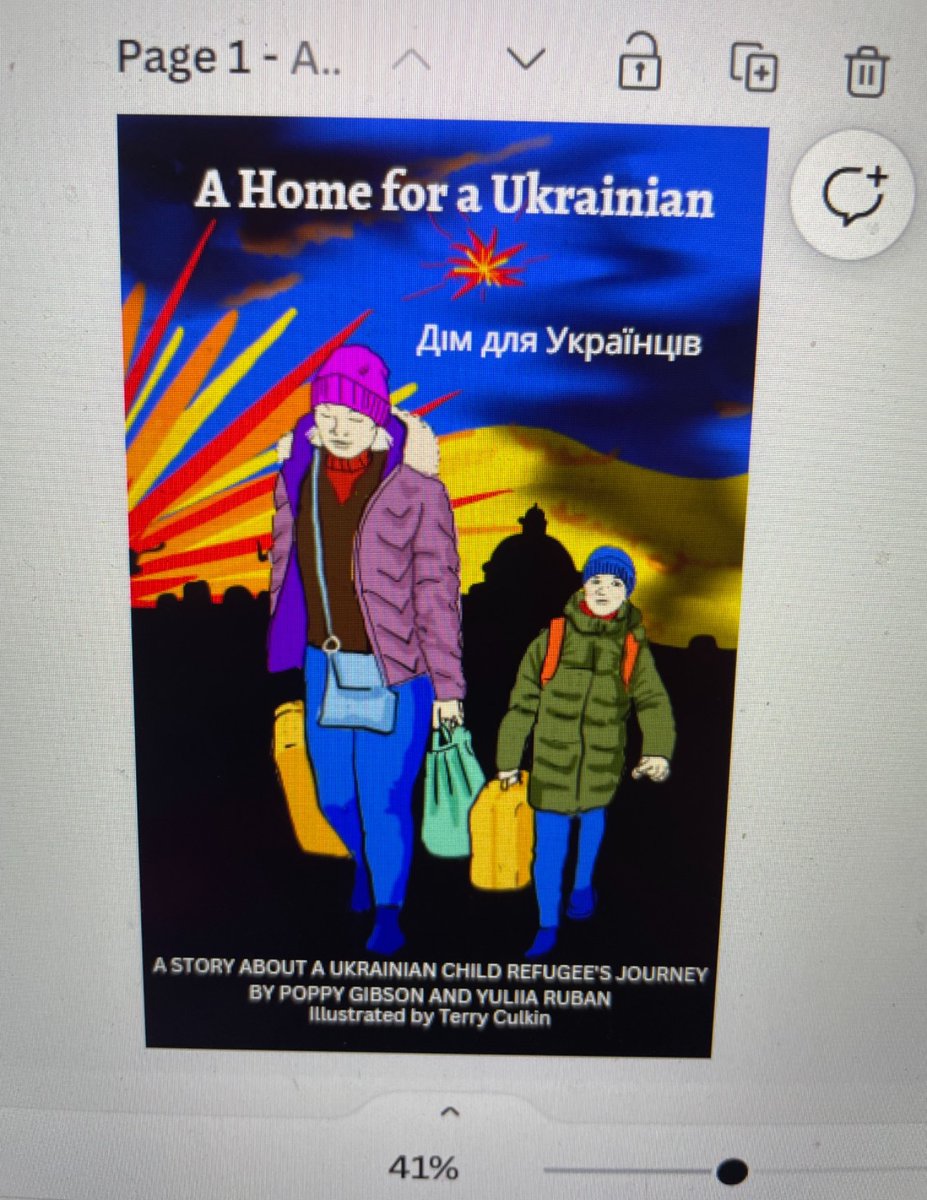 👀 Sneak preview of the cover of our book … coming Spring 2023 🇺🇦 who would like to read it?  Illustrated by the amazing artist @TerryCulkin1  #ukraine #HomesForUkraine 🇺🇦