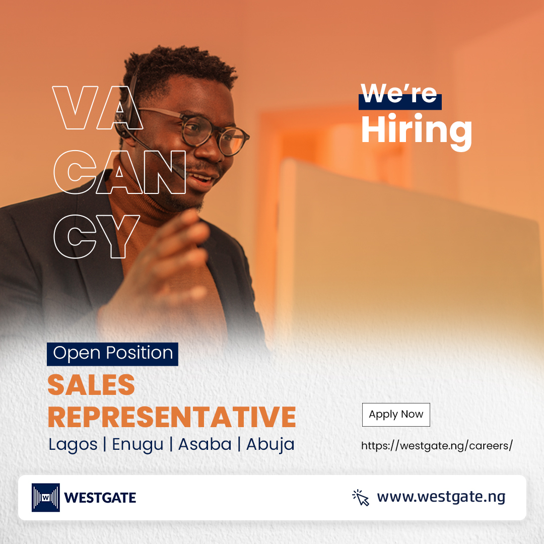 westgateng_'s tweet image. VACANCY!!!

We require the services of a Qualified Sales Representative. 
Branch Locations:  Lagos, Abuja, Asaba, Enugu

If you fit in the required role kindly apply via:
westgate.ng/jobs/

#OpenPosition #WestgateTech #SalesRep #PiNetwork #JobVacancies #Resume #Job #XAUUSD