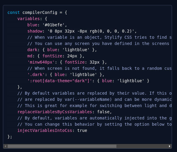 stylifycss's tweet photo. Did you know, that in Stylify CSS, you can define CSS VARIABLE for EACH SCREEN DIFFERENTLY?
https://t.co/J6hdSijYaU
It's great for changing colors based on lighmode/darkmode and sizes like font or padding💎
It's similar to #openprops🔥
#css #javascript #webdev #html #code #ux https://t.co/ytS0je934Q