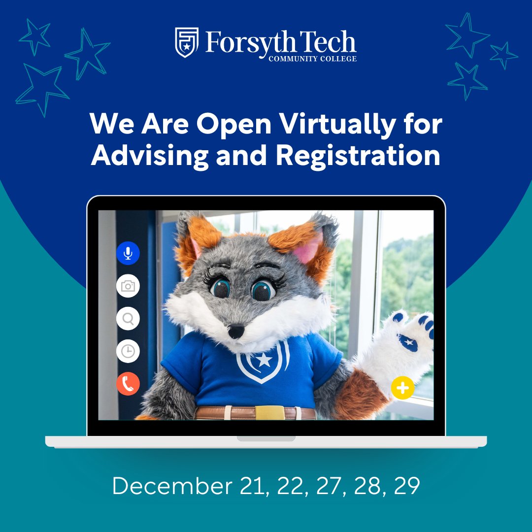 ForsythTechCC's tweet photo. Today's your last chance of 2022 to get virtual help! We're still here from 9 a.m. to 5 p.m. Fill out this form and one of our representatives will reach out to you! https://t.co/QibnWG4VaN #APlaceOfPromise https://t.co/eWdglZYm6K