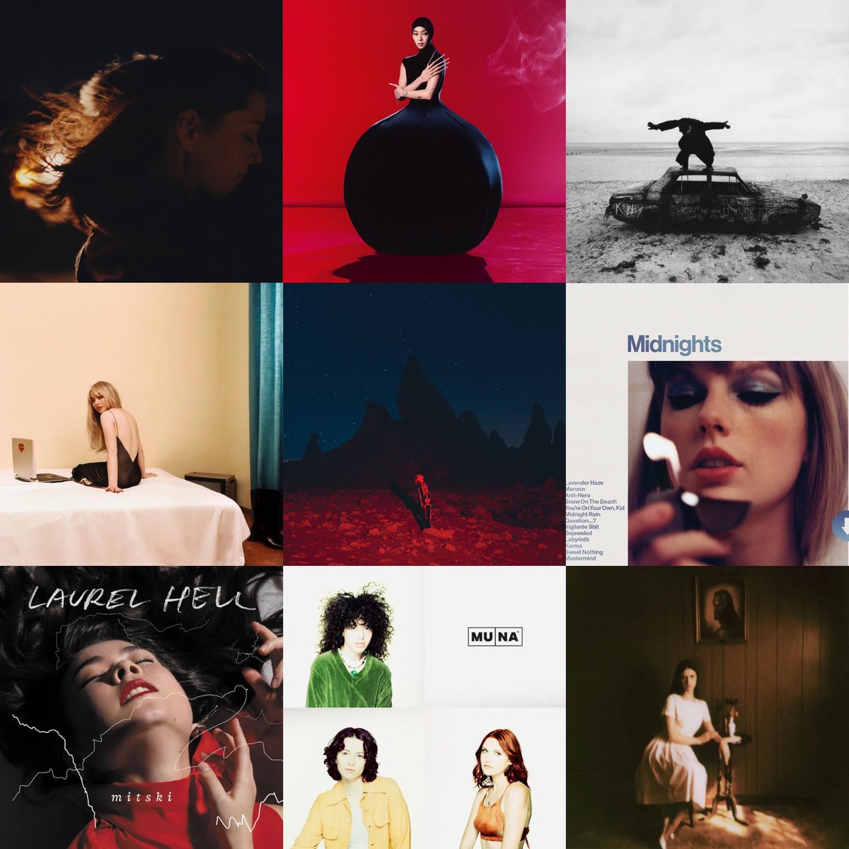 illctaffairs's tweet photo. my favourite albums i’ve listened to this year 🫶🏻 https://t.co/EVx9BBPB34