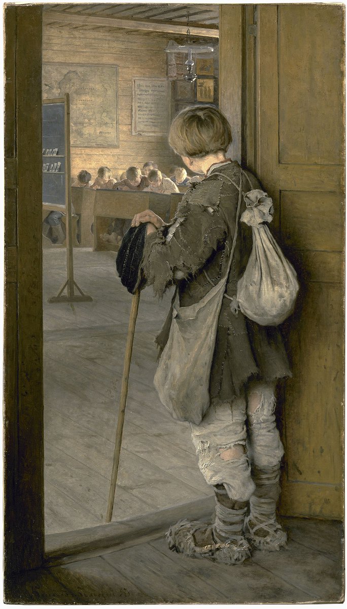 EscritorBombin's tweet photo. Cuéntame la historia que imaginas a partir del cuadro: "At school doors" de Nikolay Bogdanov-Belsky.

Escríbelo con el hashtag: #LeerArte ✍️

(Y visitad a la magnífica @unpocodeCris , que ha sugerido esta bella e interesante pintura😊🙏) https://t.co/yIZmVyOGmf