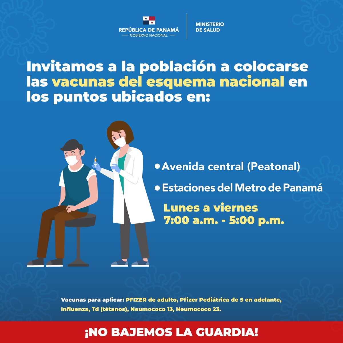 MINSAPma's tweet photo. 📍Centros de vacunación habilitados contra el #COVID19 y vacunas del esquema nacional. https://t.co/8AYneeLePL